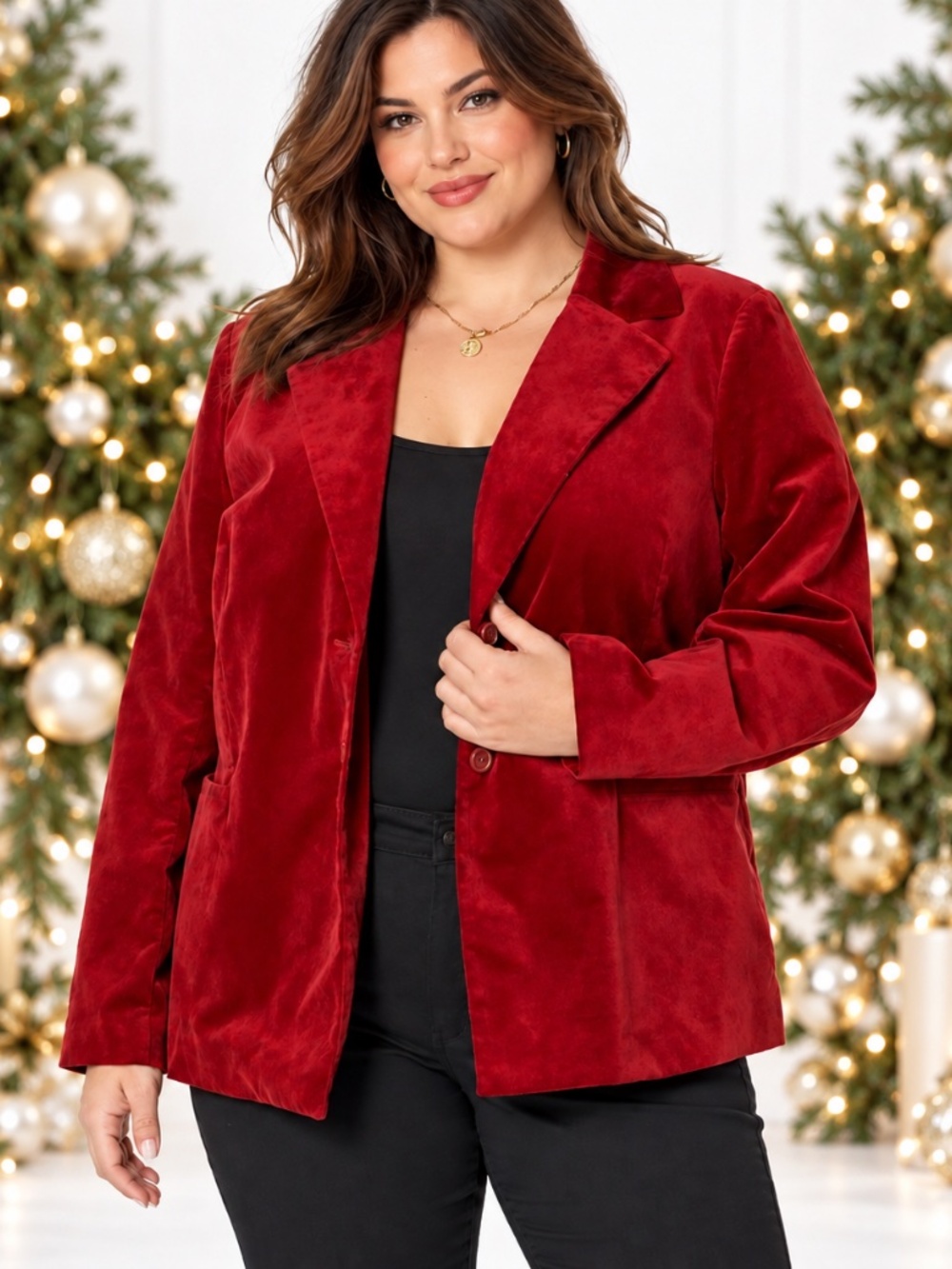 NYDJ. Tuxedo Jacket In Velvet